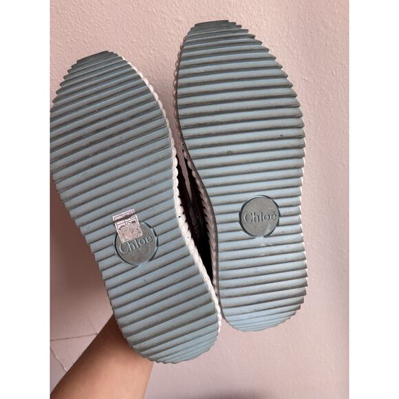 CHLOE Nama Mesh Sneakers Size 40/ US 10 Plum Purple - Picture 11 of 14